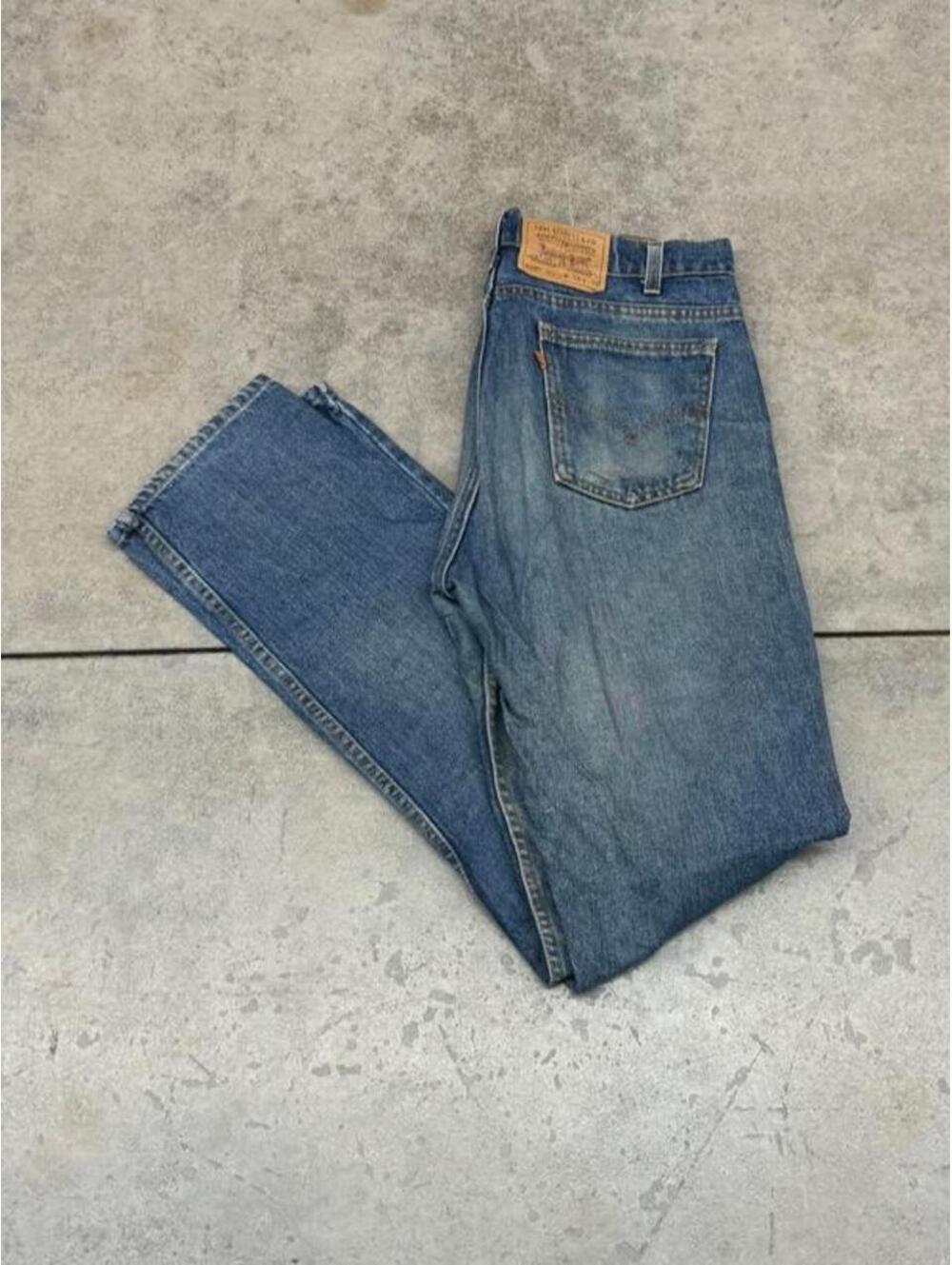 vintage levis 505 made in usa blue straight leg jeans size 34 x 34